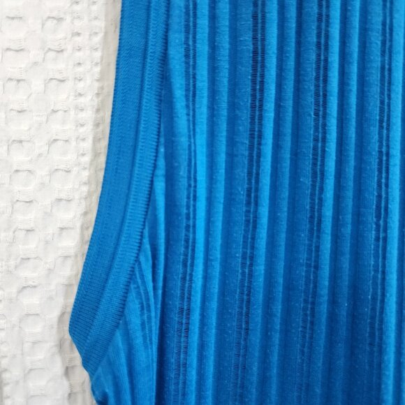 Ivy Park Pointelle Knit Sleeveless Tank Top in Blue Women's Size X-Small - Picture 8 of 10